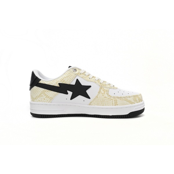 BMLin A Bathing Ape Bape Sta Low White Snake Skin Pattern,1I80 191 009