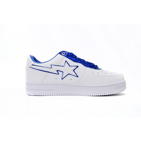 BMLIN A Bathing Ape Bape Sta Low White and Blue Border,1J30-191-017