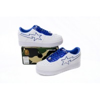 BMLIN A Bathing Ape Bape Sta Low White and Blue Border,1J30-191-017