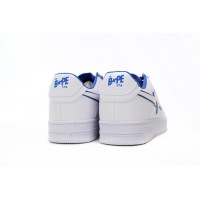 BMLIN A Bathing Ape Bape Sta Low White and Blue Border,1J30-191-017