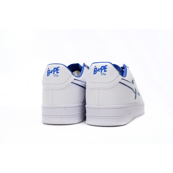 BMLIN A Bathing Ape Bape Sta Low White and Blue Border,1J30-191-017