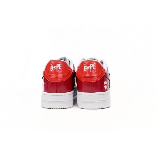 BMLIN A Bathing Ape Bape Sta Low White Dark Red Mirror Surface,1H20 191 046