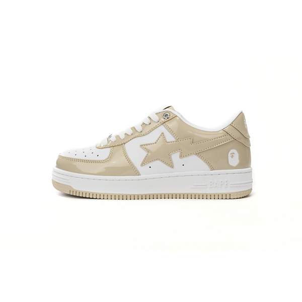 BMLIN A Bathing Ape Bape Sta Low White Brown Mirror Surface,1170 191 022