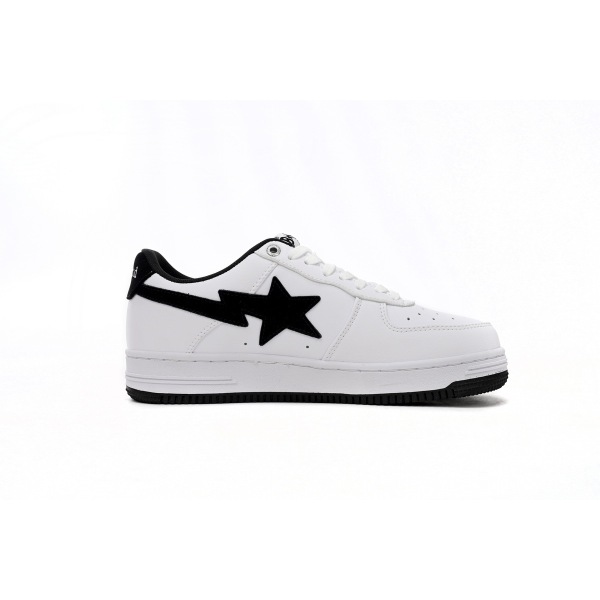 BMLIN A Bathing Ape Bape Sta Low White And Black Tick,1173-191-912