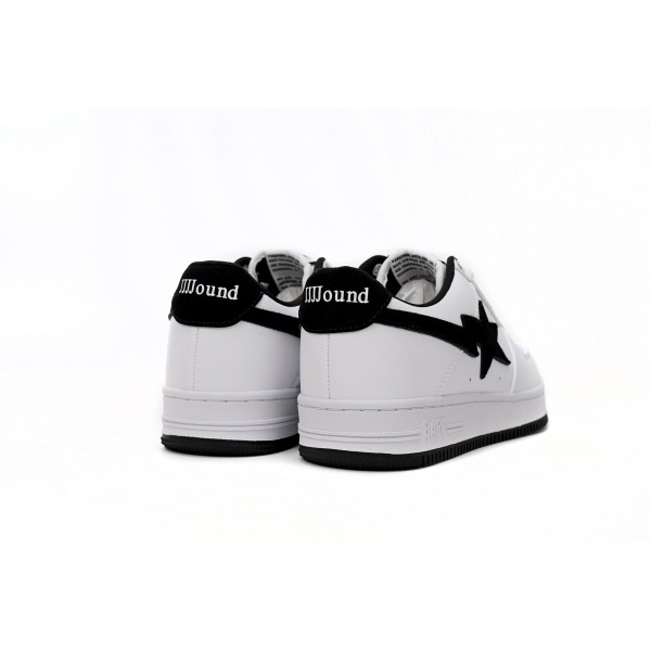 BMLIN A Bathing Ape Bape Sta Low White And Black Tick,1173-191-912