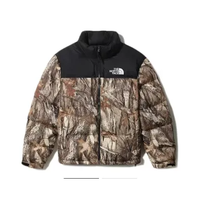 clothes - LJR The North Face 1996 Retro Nuptse Packable Jacket Kelp Tan Forest Floor Print 01