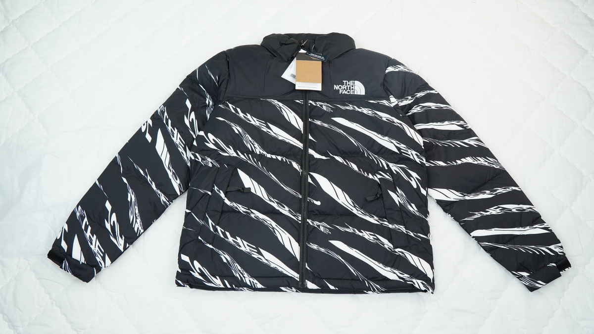 clothes - LJR The North Face Splicing White And Black Zebra