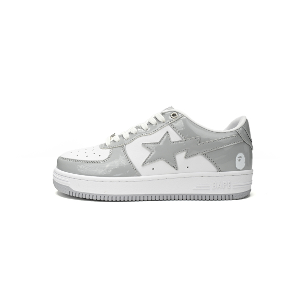 Special Sale A Bathing Ape Bape Sta Low White Grey Rao Noodles 1170-191-021