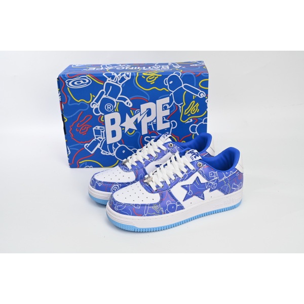 Special Sale A Bathing Ape Bape Sta Low Black Blue Color Spray Painting 1H73 191 913