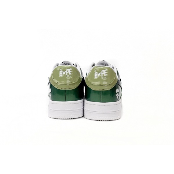 Special Sale A Bathing Ape Bape Sta Low Black Green Mirror Surface 1H20 190 046