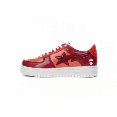 Special Sale A Bathing Ape Bape Sta Low White Dark Red Mirror Surface 1H20 191 046