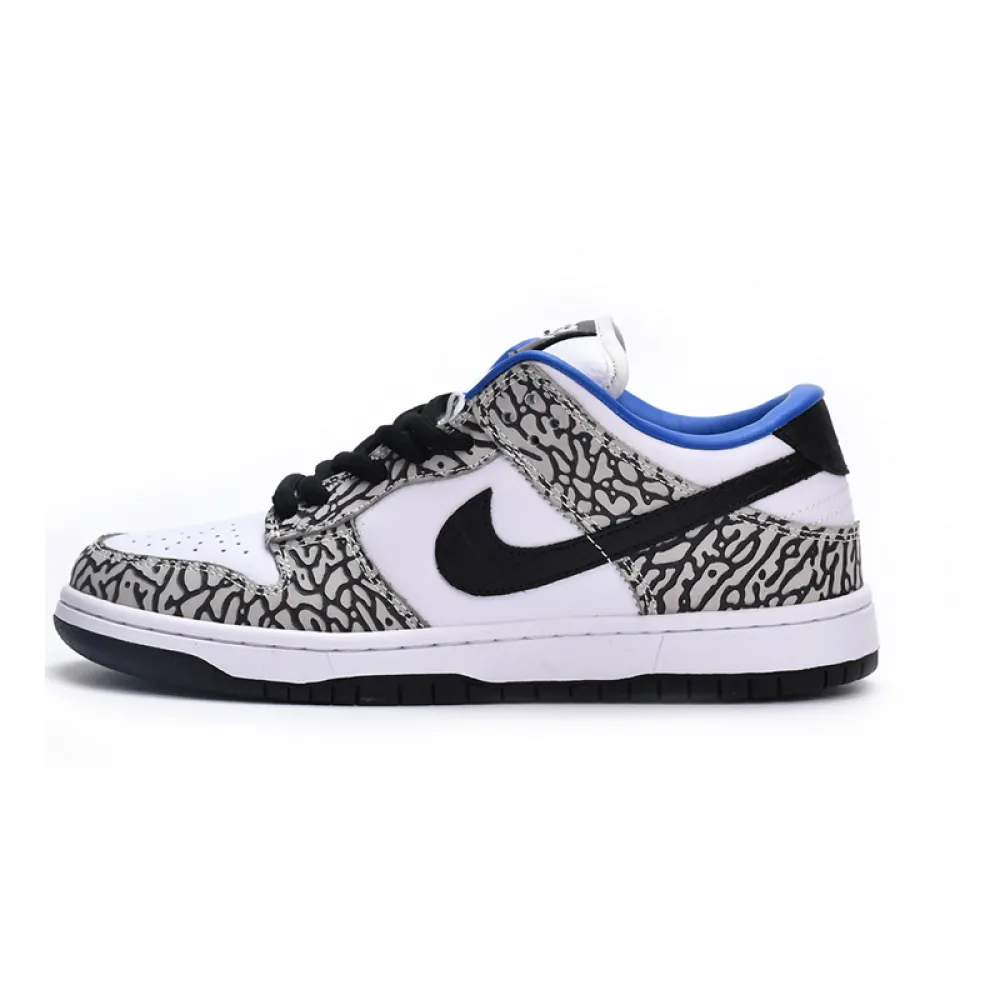  Nike Dunk Low Black White Blue CU1727-106
