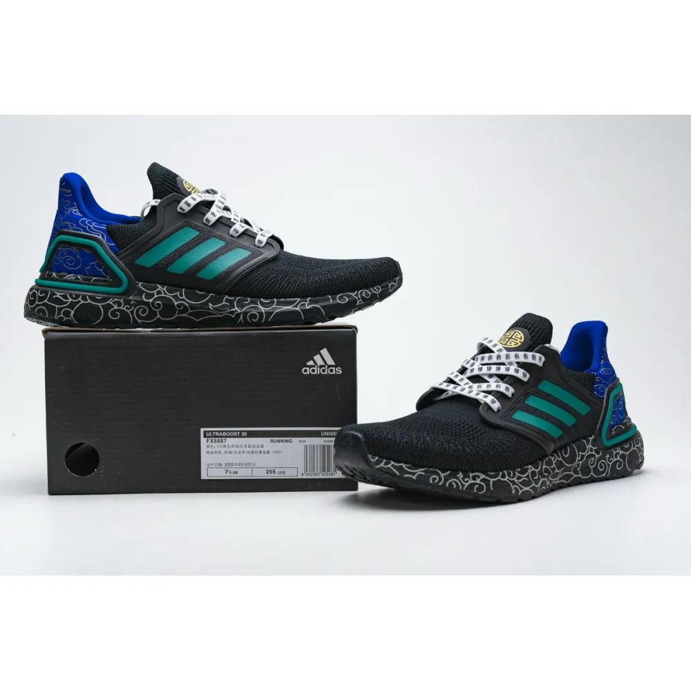 Adidas Ultra BOOST 20 Black Glory Green FX8887