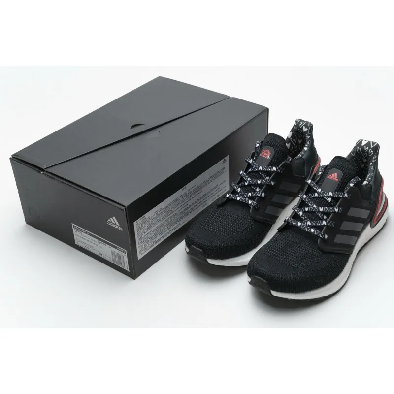 Adidas Ultra BOOST 20 Black White Red FX8895