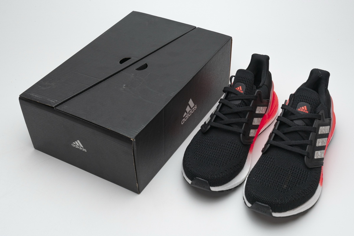 Adidas Ultra Boost 20 Core Black Signal Coral EG0756