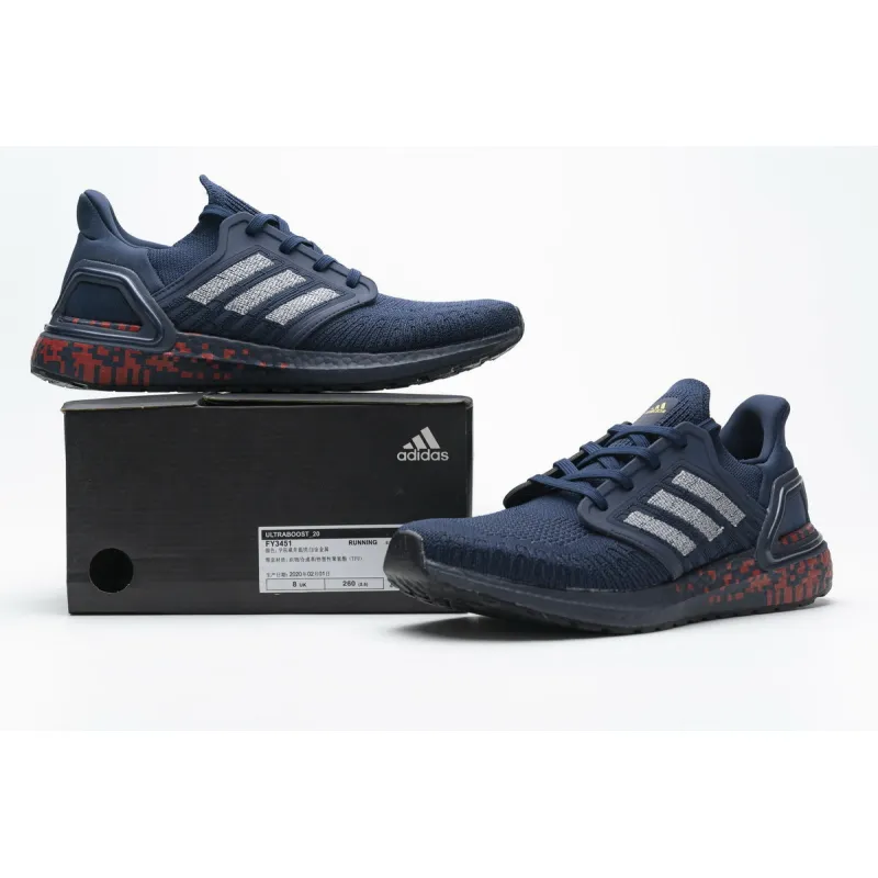 Adidas Ultra BOOST 20 Dark Blue Red FY3451