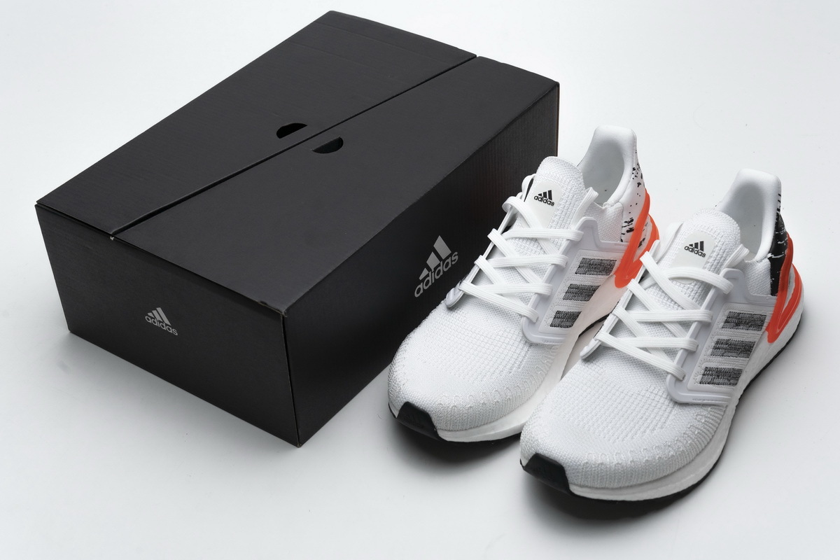 Adidas Ultra BOOST 20 Splatter White Black EG0699