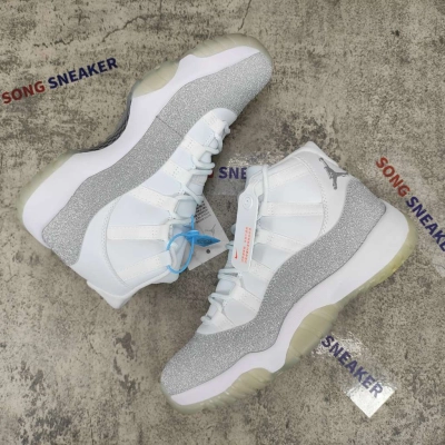 Air Jordan 11 High Retro White Metallic Silver (W) AR0715-100 01