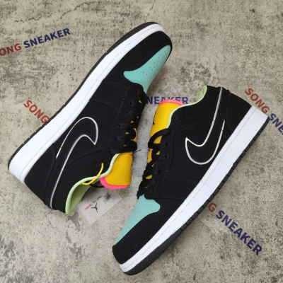 Air Jordan 1 Low Black Aurora Green Laser Orange CK3022-013 01