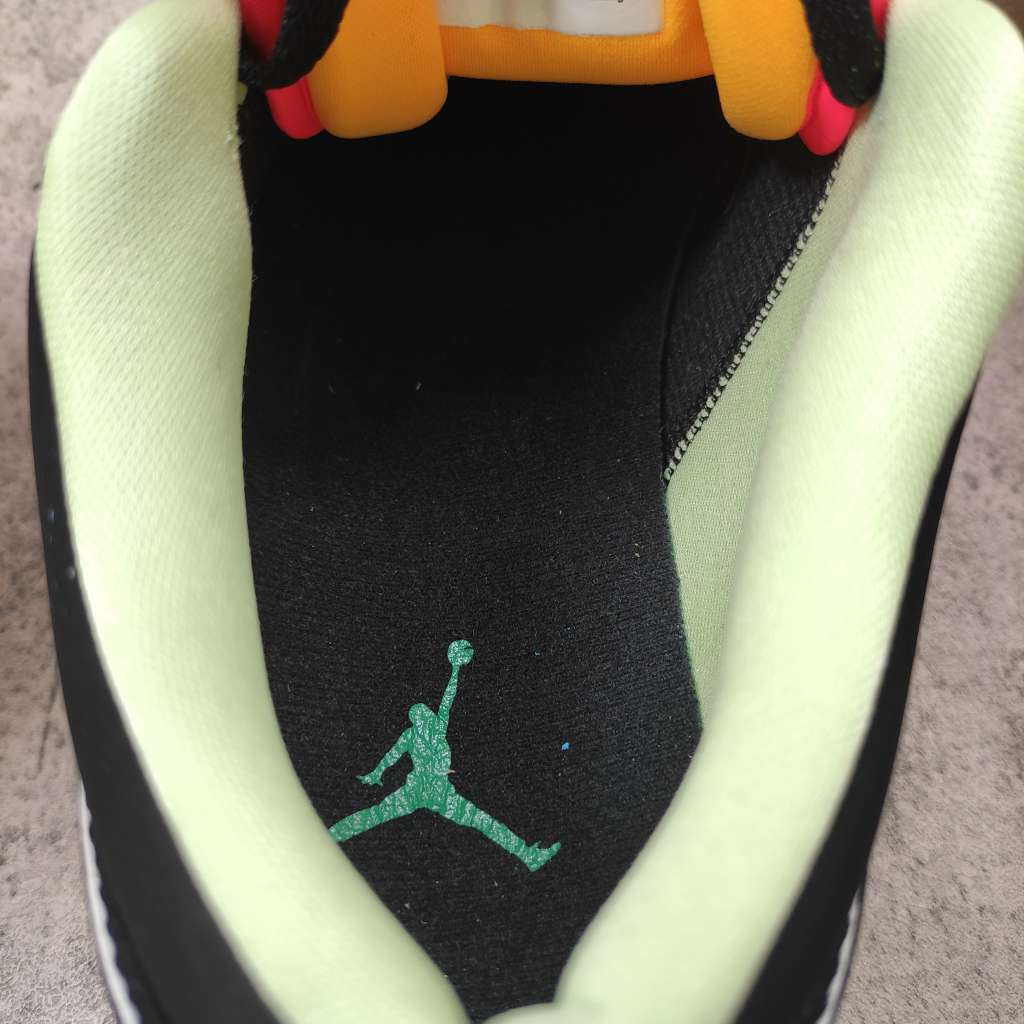 Air Jordan 1 Low Black Aurora Green Laser Orange CK3022-013