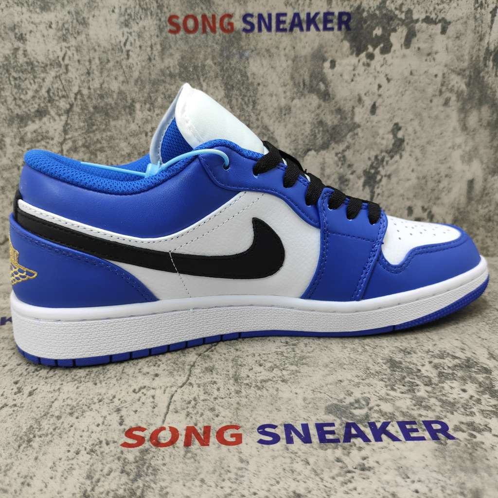 Air Jordan 1 Low Hyper Royal Orange Peel 553558-401