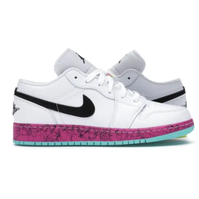 Air Jordan 1 Low Multi-Color Midsoles White (GS) CV9548-100 01