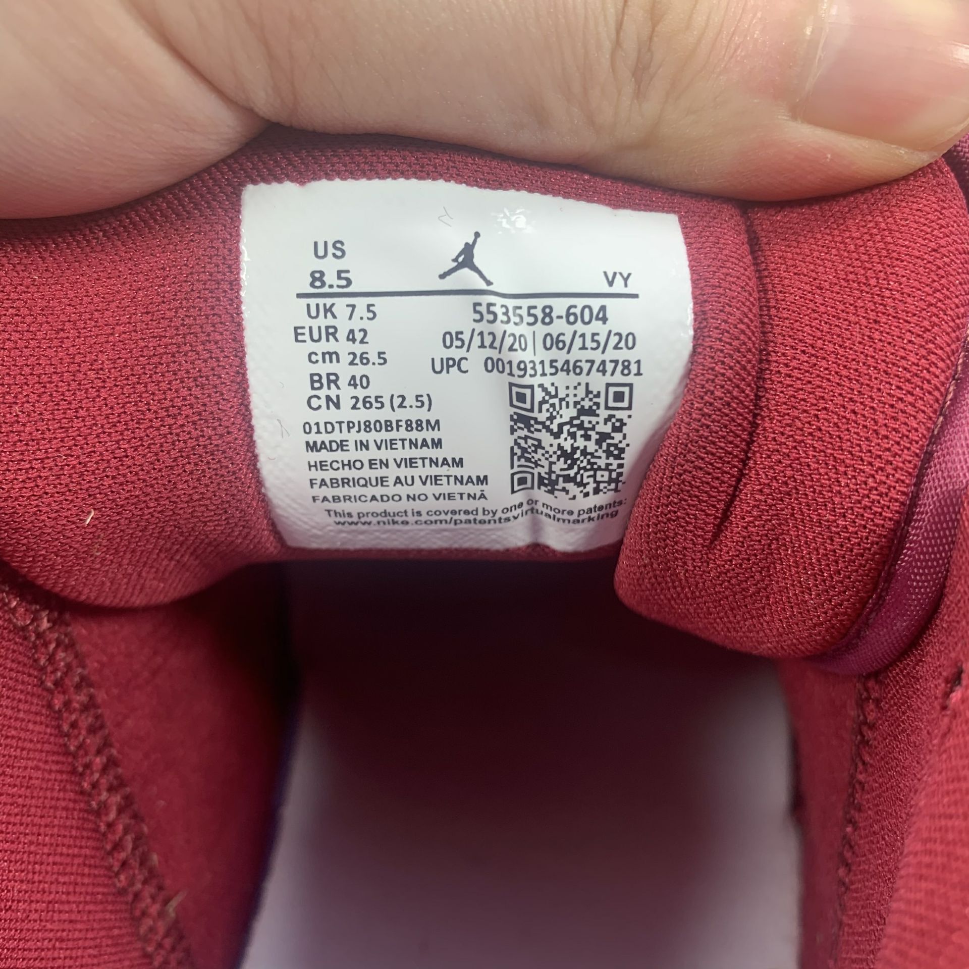 Air Jordan 1 Low Noble Red 553558-604