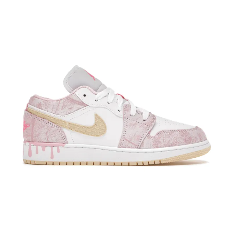 Air Jordan 1 Low SE GS Paint Drip CW7104-601