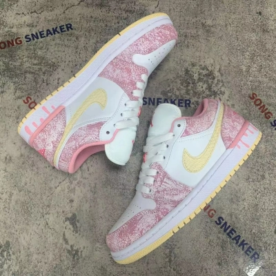 Air Jordan 1 Low SE GS Paint Drip CW7104-601 02