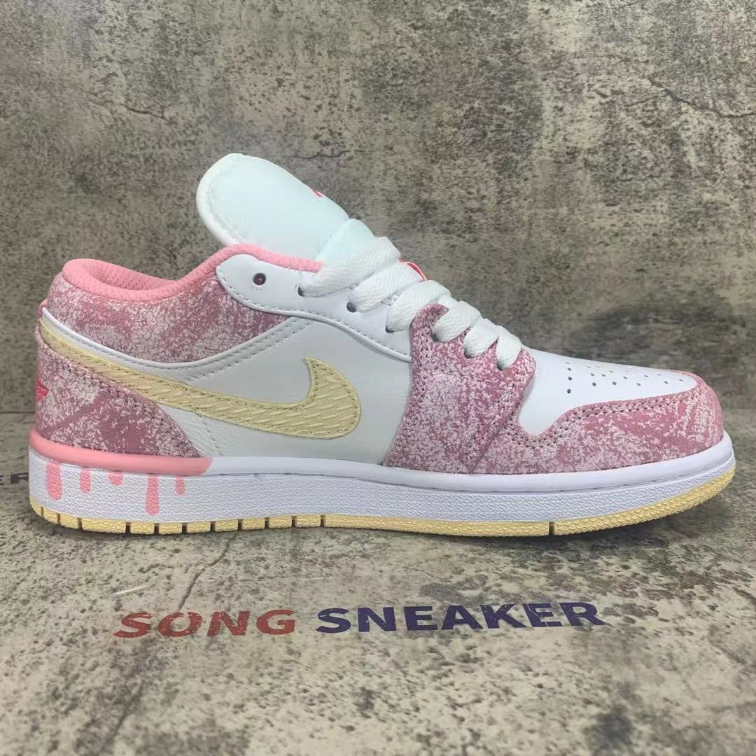 Air Jordan 1 Low SE GS Paint Drip CW7104-601