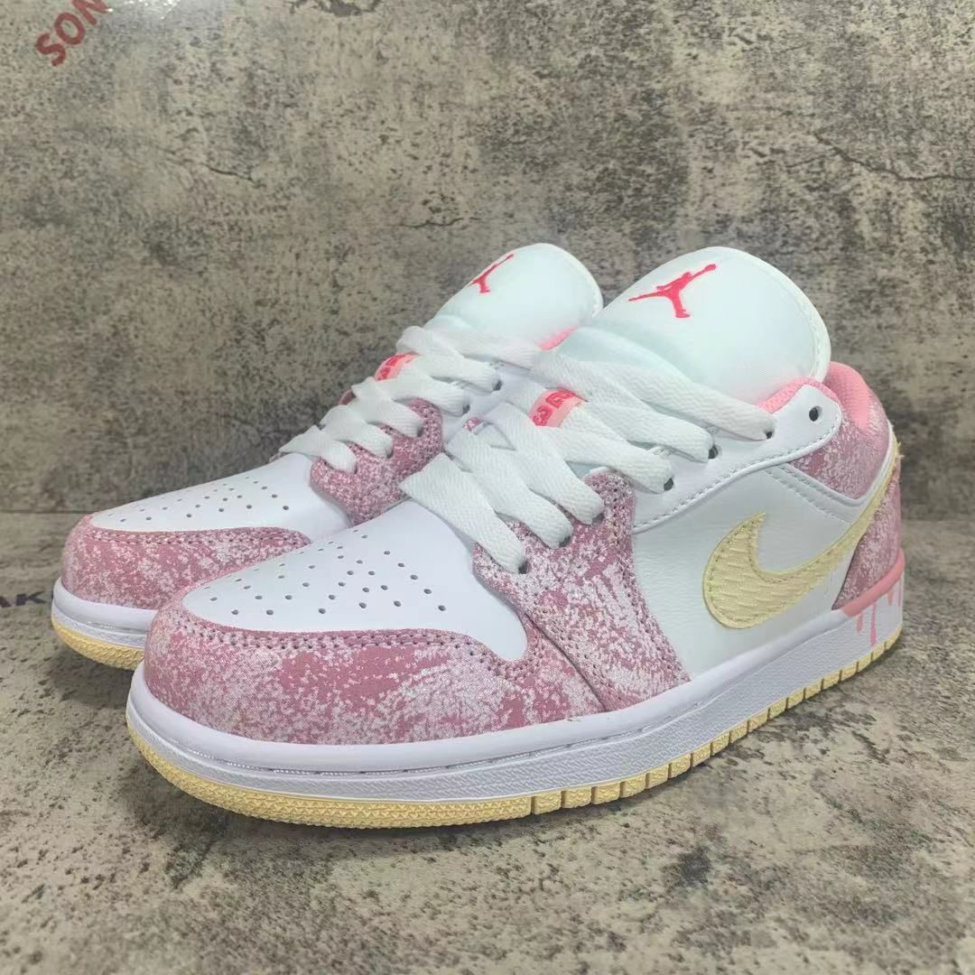 Air Jordan 1 Low SE GS Paint Drip CW7104-601