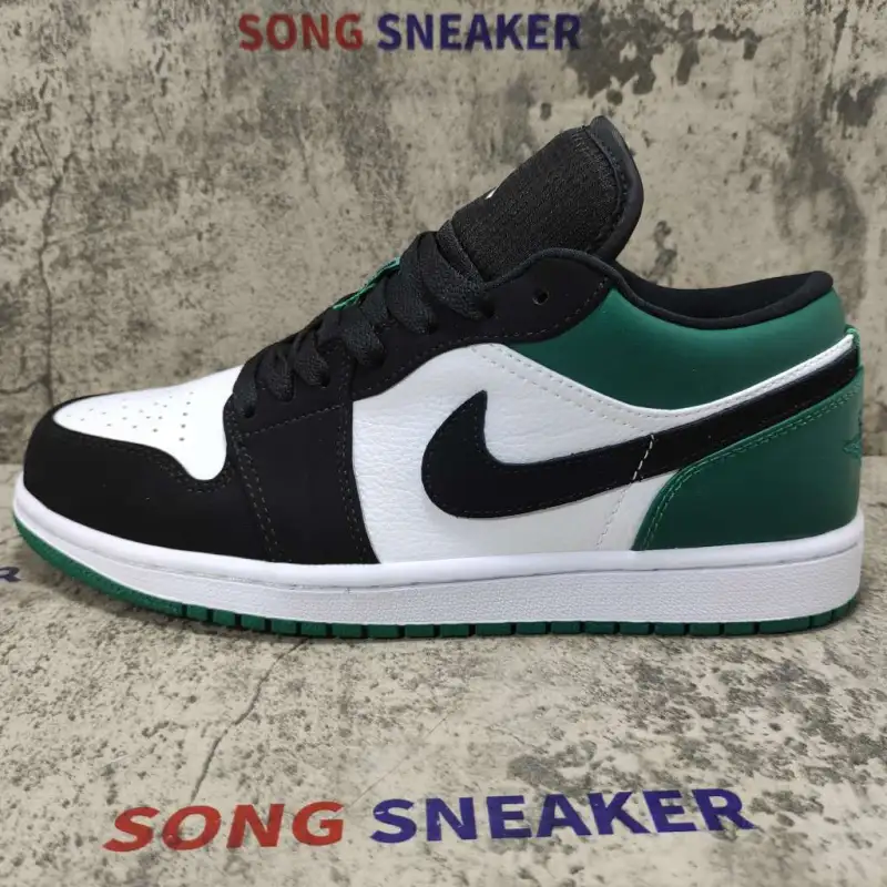 Air Jordan 1 Low White Black Mystic Green 553558-113