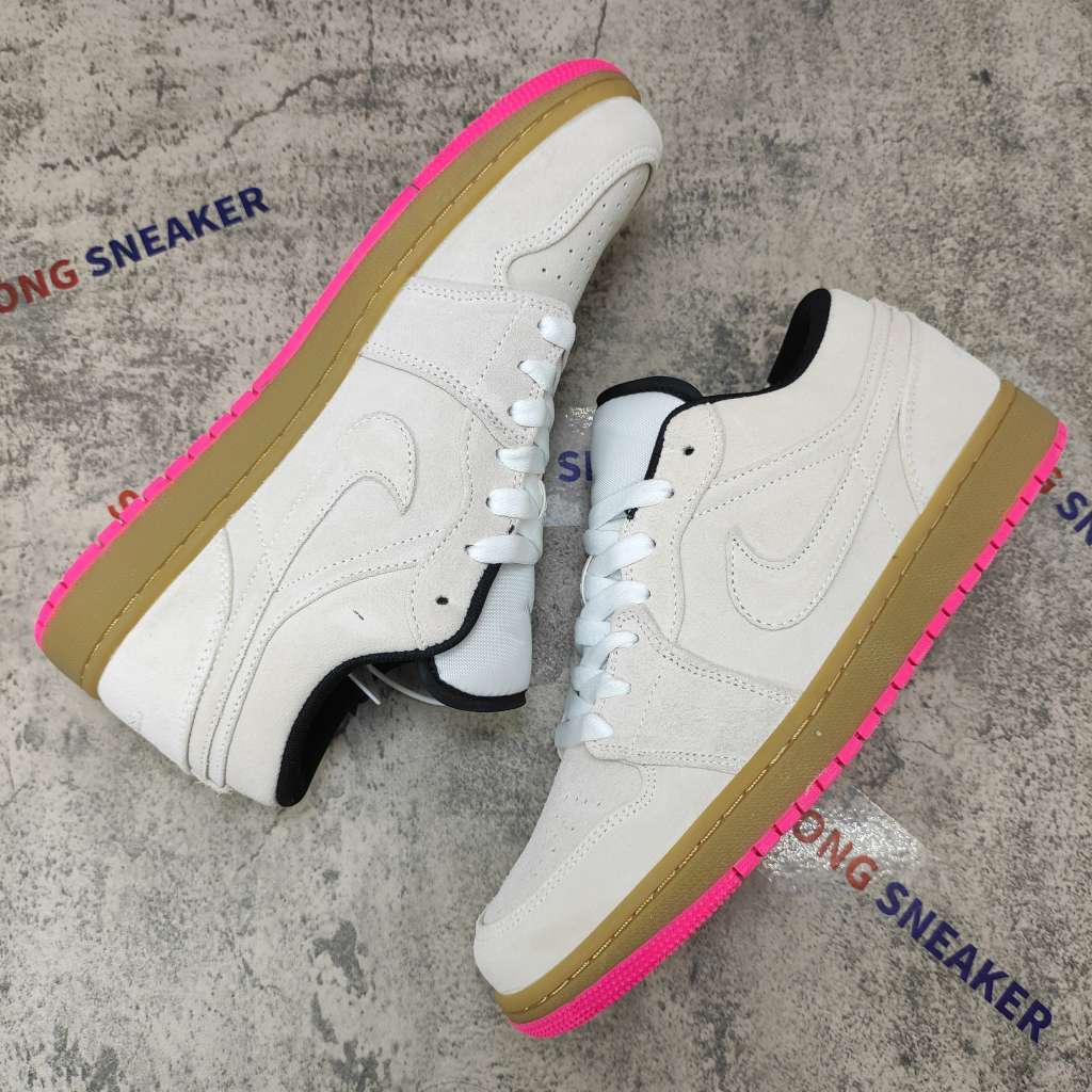 Air Jordan 1 Low White Gum Hyper Pink 553558-119