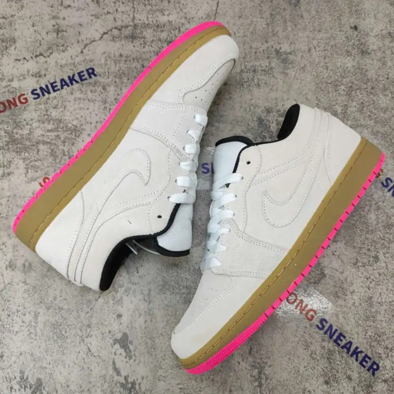 Air Jordan 1 Low White Gum Hyper Pink 553558-119