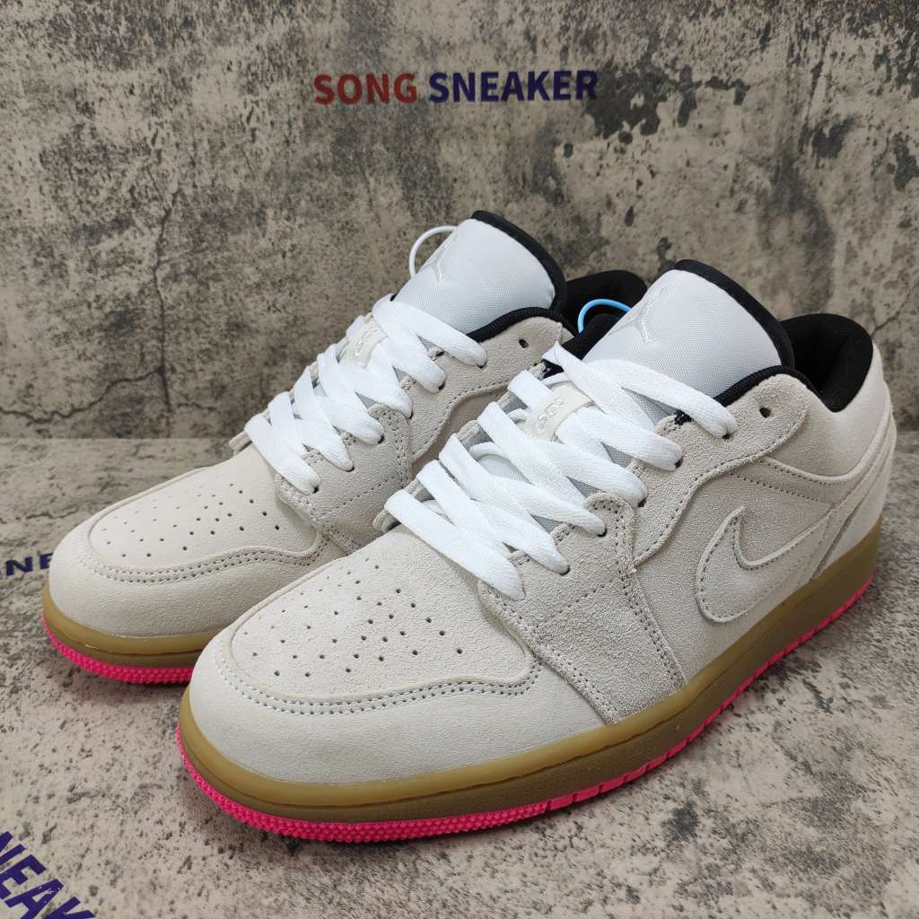Air Jordan 1 Low White Gum Hyper Pink 553558-119