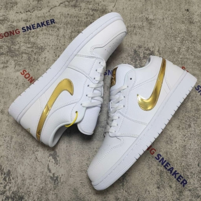Air Jordan 1 Low White Metallic Gold (W) CZ4776-100 01