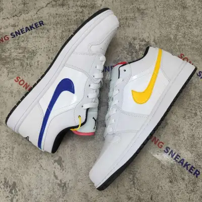 Air Jordan 1 Low White Multi-Color CW7009-100 01