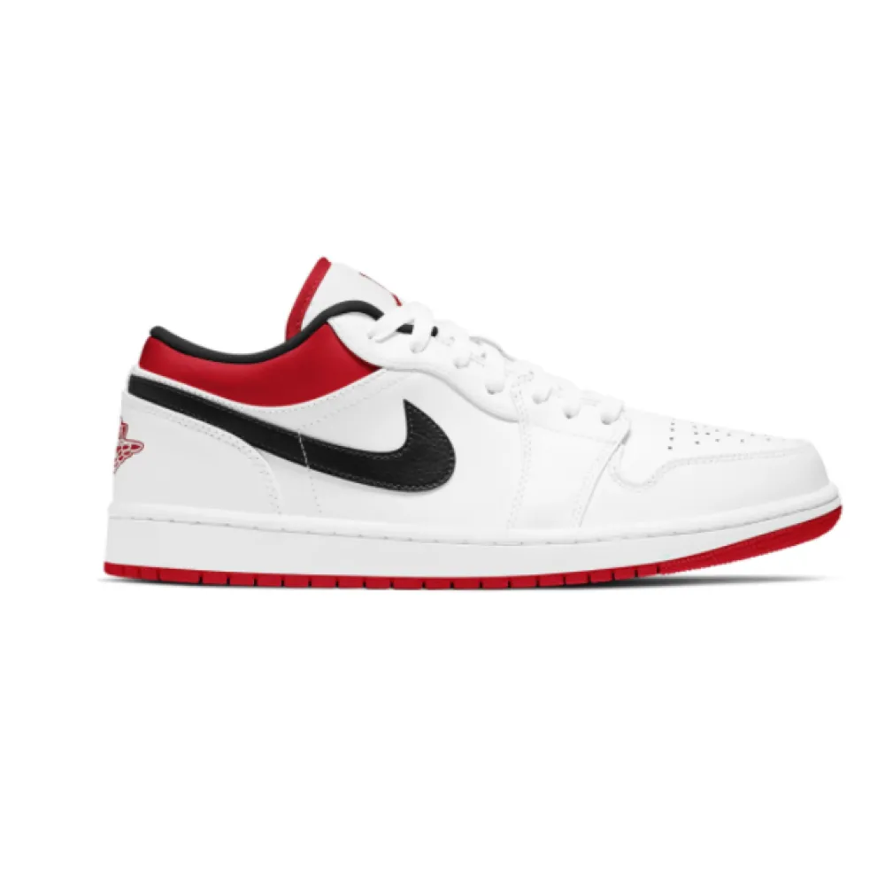 Air Jordan 1 Low White University Red Black 553558-118