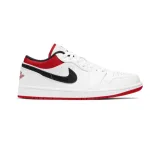Air Jordan 1 Low White University Red Black 553558-118