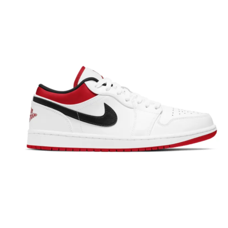 Air Jordan 1 Low White University Red Black 553558-118