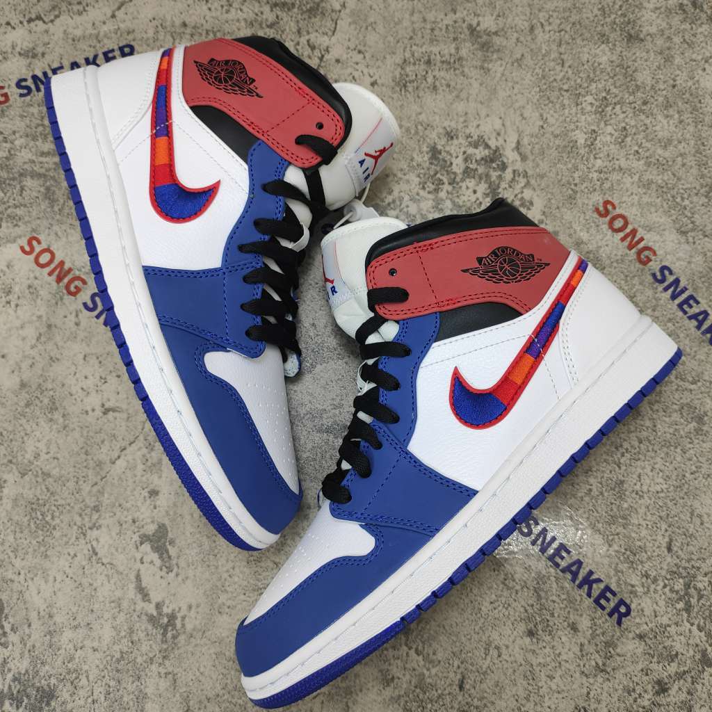 Air Jordan 1 Mid Multi-Color Swoosh 852542-146