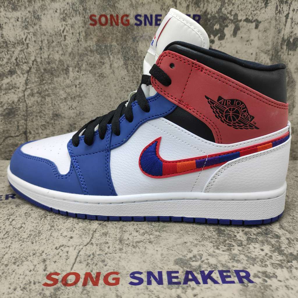 Air Jordan 1 Mid Multi-Color Swoosh 852542-146