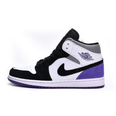 Air Jordan 1 Mid SE Black White Purple 852542-105