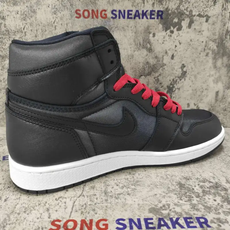 Air Jordan 1 Retro High Black Satin Gym Red 555088-060