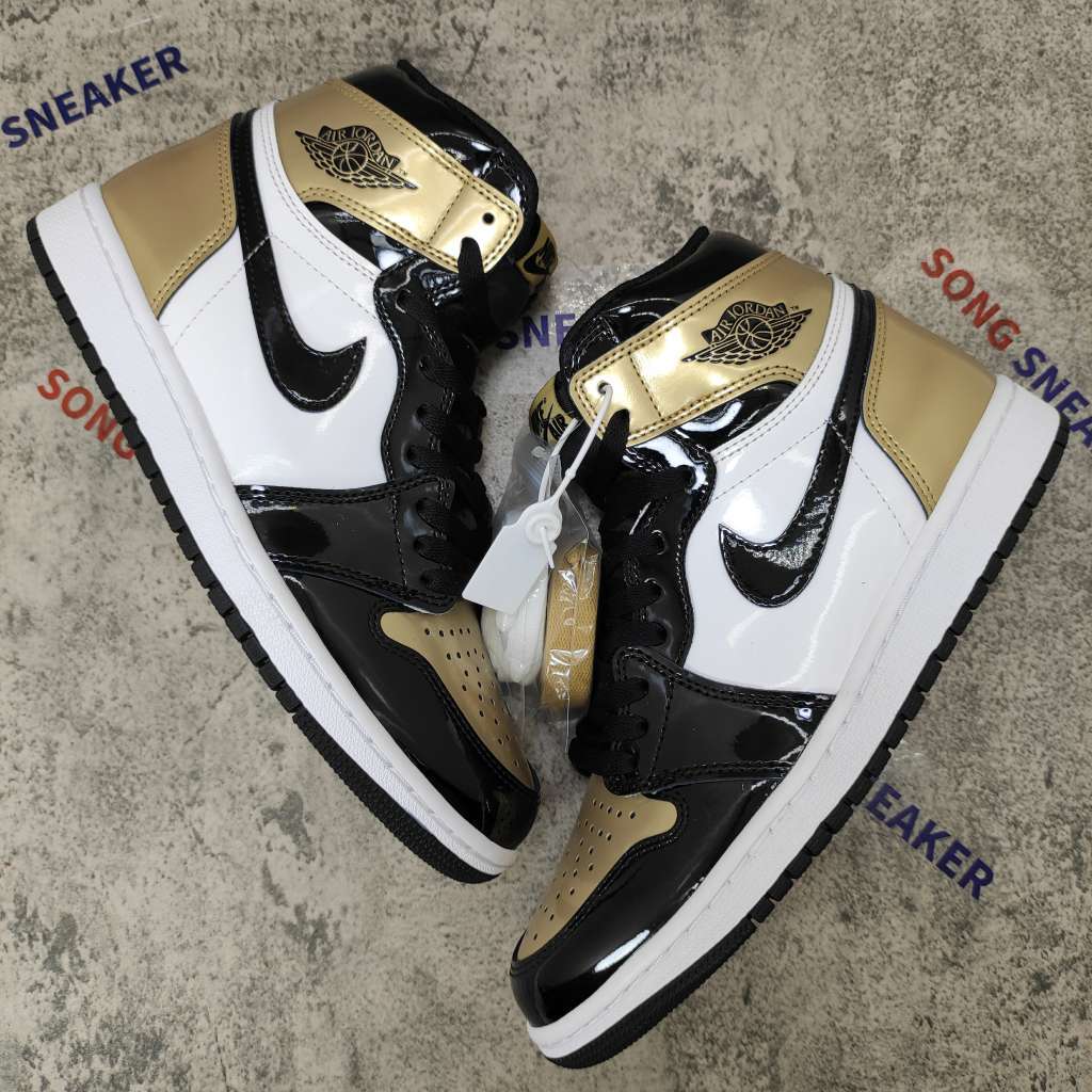 Air Jordan 1 Retro High NRG Patent Gold Toe 861428-007