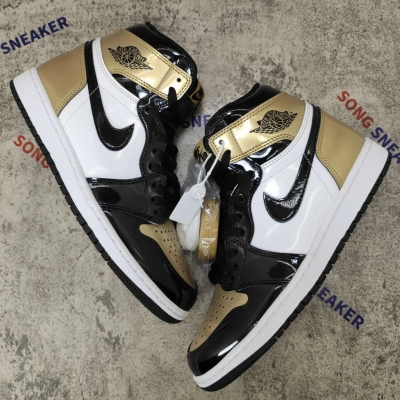 Air Jordan 1 Retro High NRG Patent Gold Toe 861428-007 01