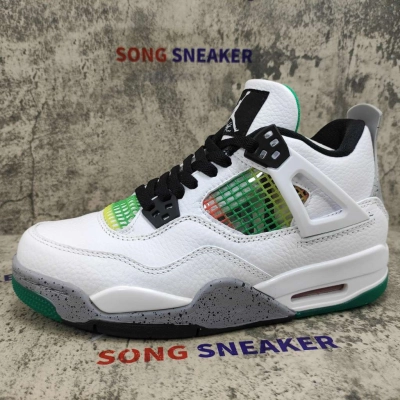 Air Jordan 4 Retro Lucid Green Rasta (W) AQ9129-100 02
