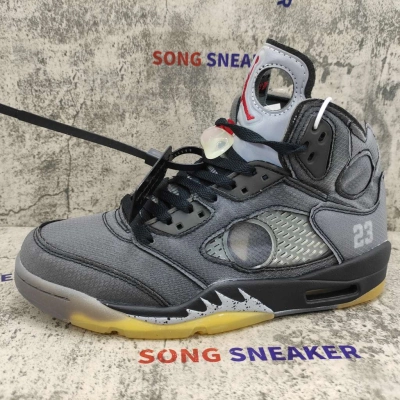 Air Jordan 5 Retro Off-White Black CT8480-001 02