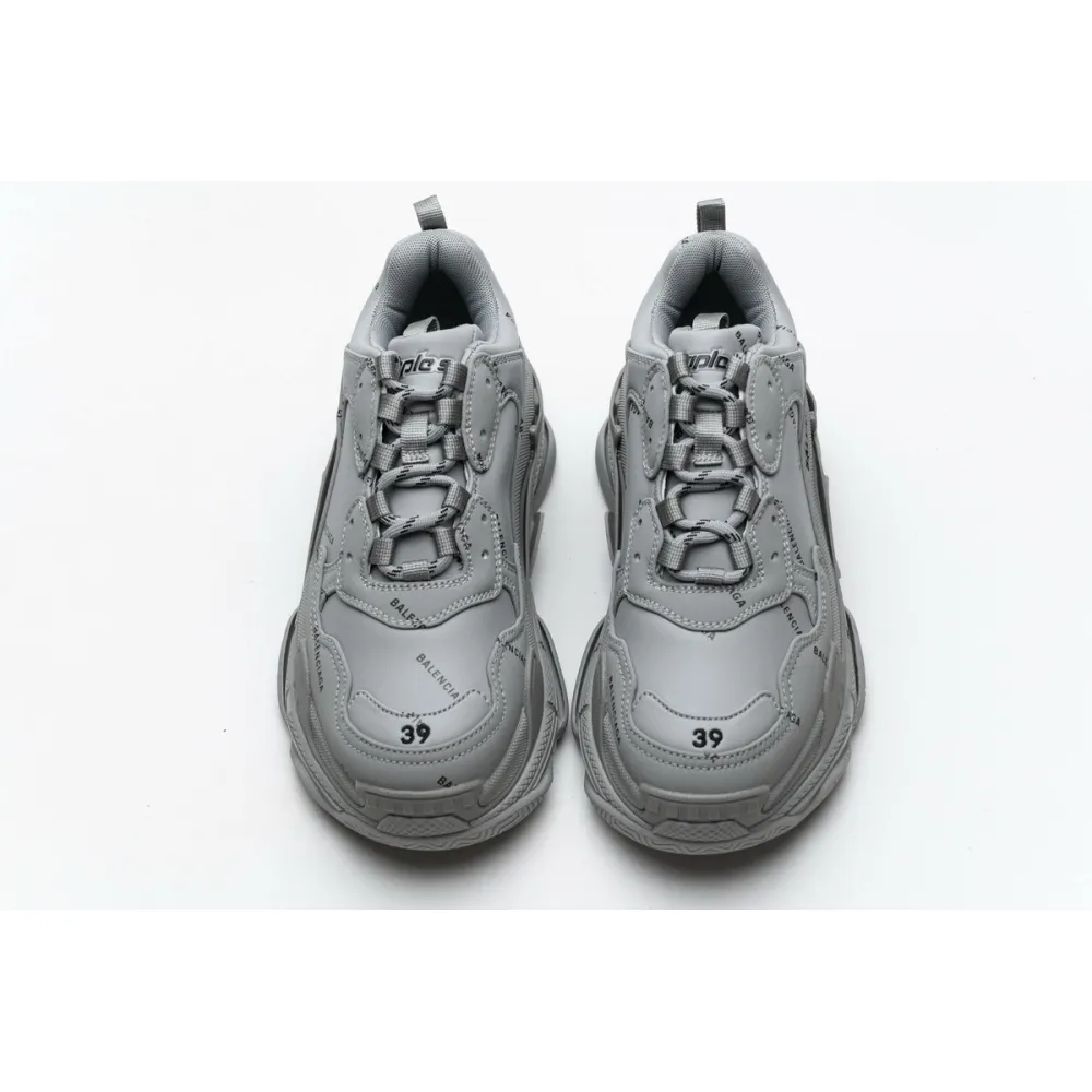 Balenciaga Triple S Allover Logo Gray 536737 W2FA1 1210