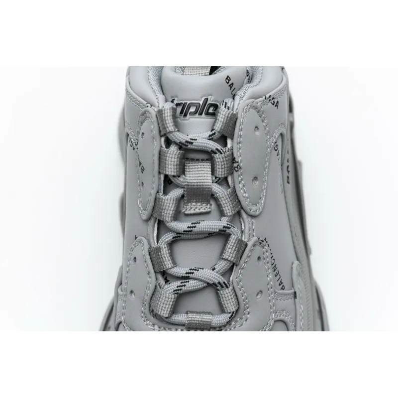 Balenciaga Triple S Allover Logo Gray 536737 W2FA1 1210